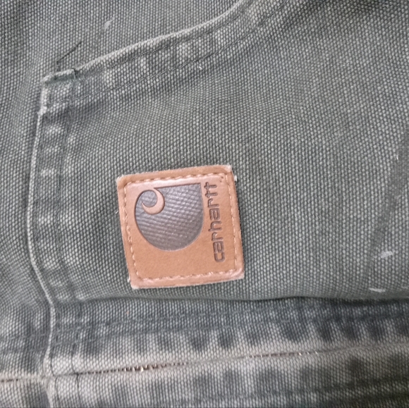 Vintage Carhartt J25 MOS Jacket Mens Medium Green Hooded Canvas Workwear Outdoor - Picture 13 of 15